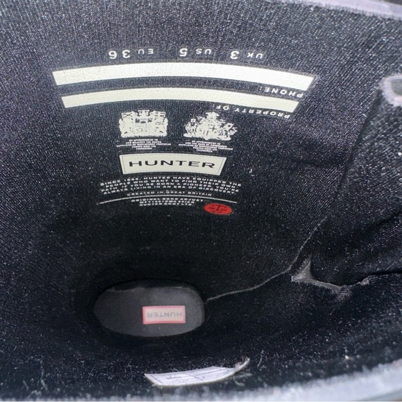 Hunter Matte Black Original Tall Rubber Welly Rain Boots Size 5 - Picture 10 of 10